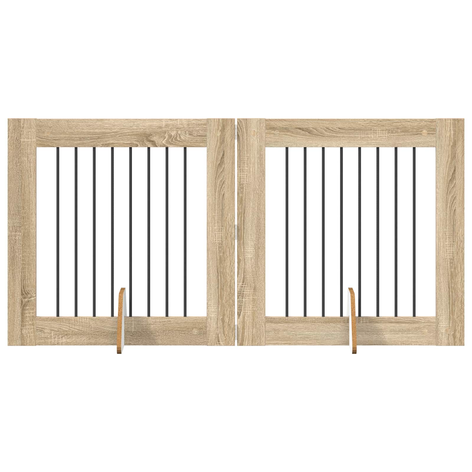 Cancello per cani con supporti 2 pcs Rovere Sonoma 80 x 80 cm | homemem39