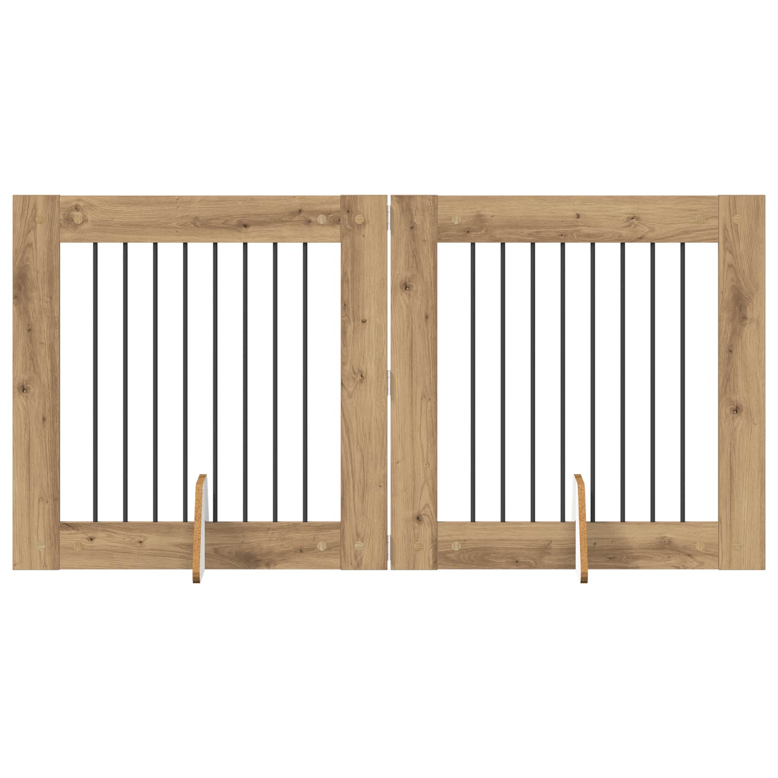 Cancello per cani con supporti 2 pcs Rovere Artigianale | homemem39