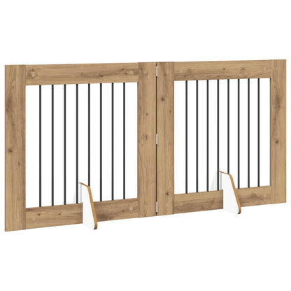 Cancello per cani con supporti 2 pcs Rovere Artigianale | homemem39