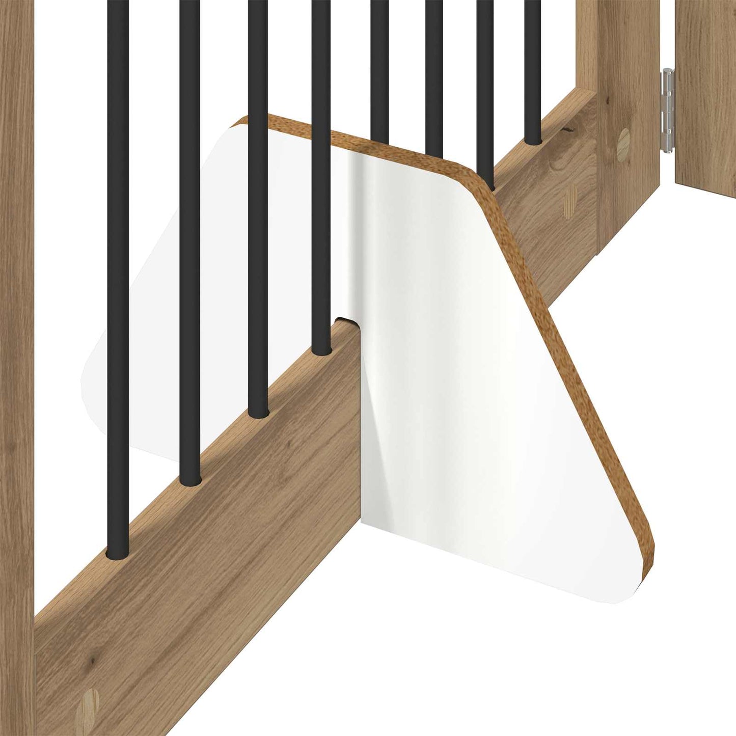 Cancello per cani con supporti 4 pcs Rovere Artigianale | homemem39