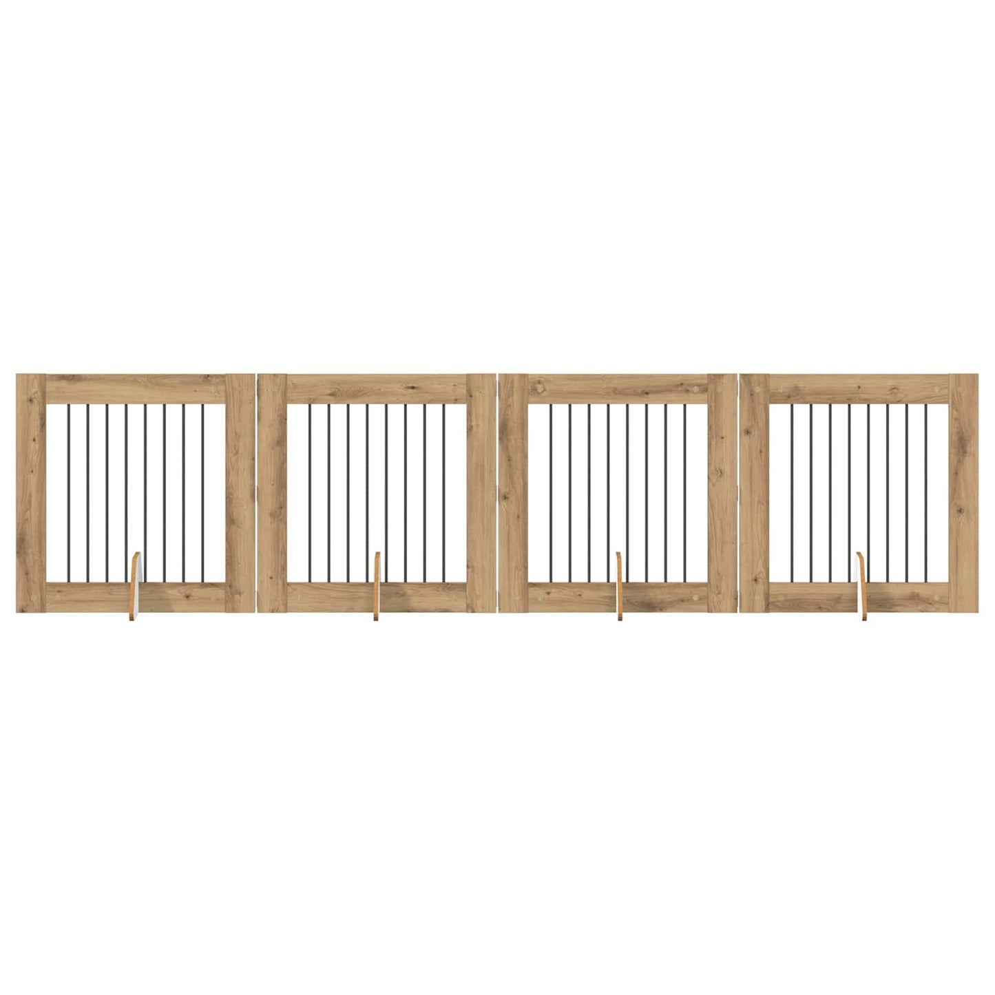 Cancello per cani con supporti 4 pcs Rovere Artigianale | homemem39