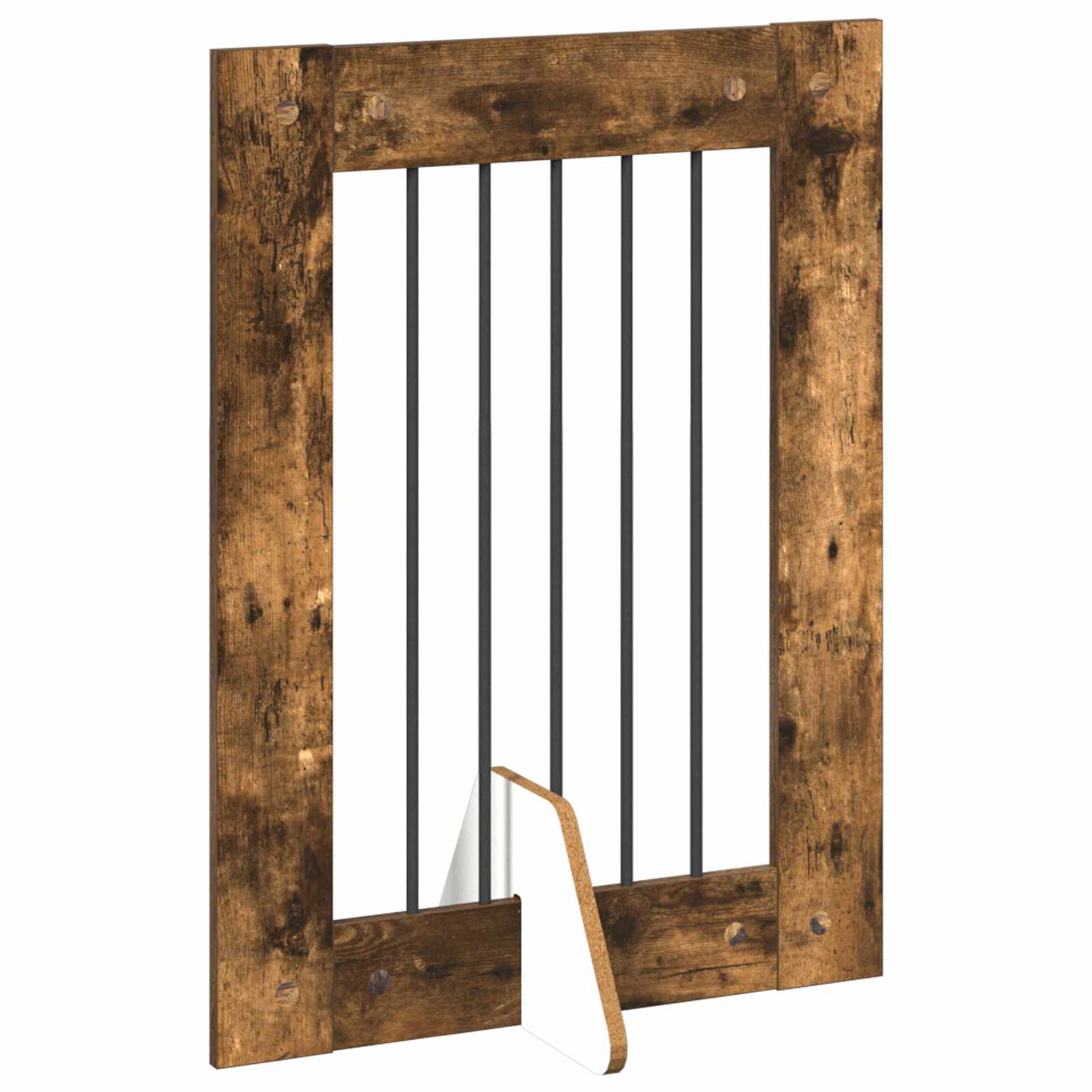 Cancello per cani con supporti 2 pcs Rovere Fumo 60 x 80 cm | homemem39