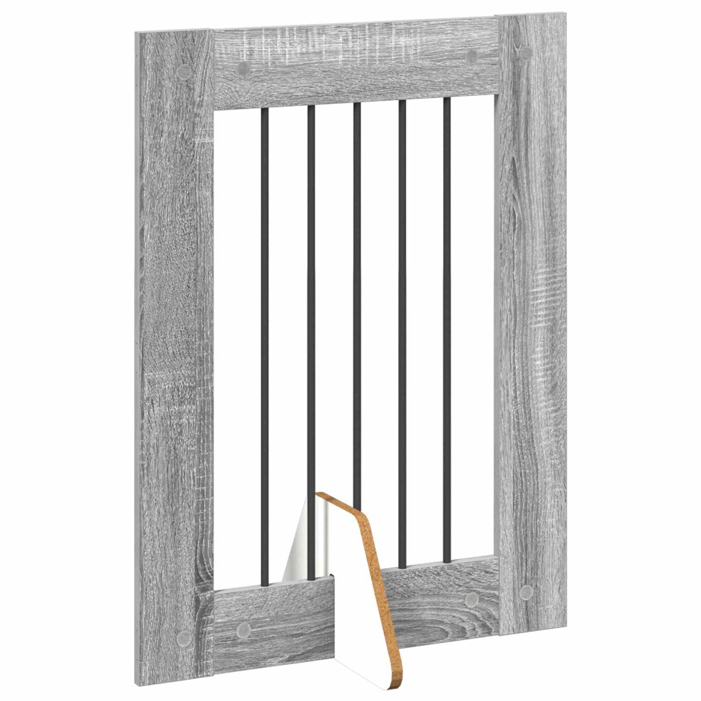 Cancello per cani con supporti 2 pcs Grigio Sonoma 60 x 80 cm | homemem39