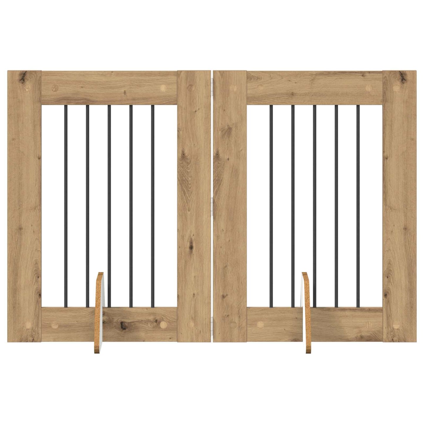 Cancello per cani con supporti 2 pcs Rovere Artigianale | homemem39