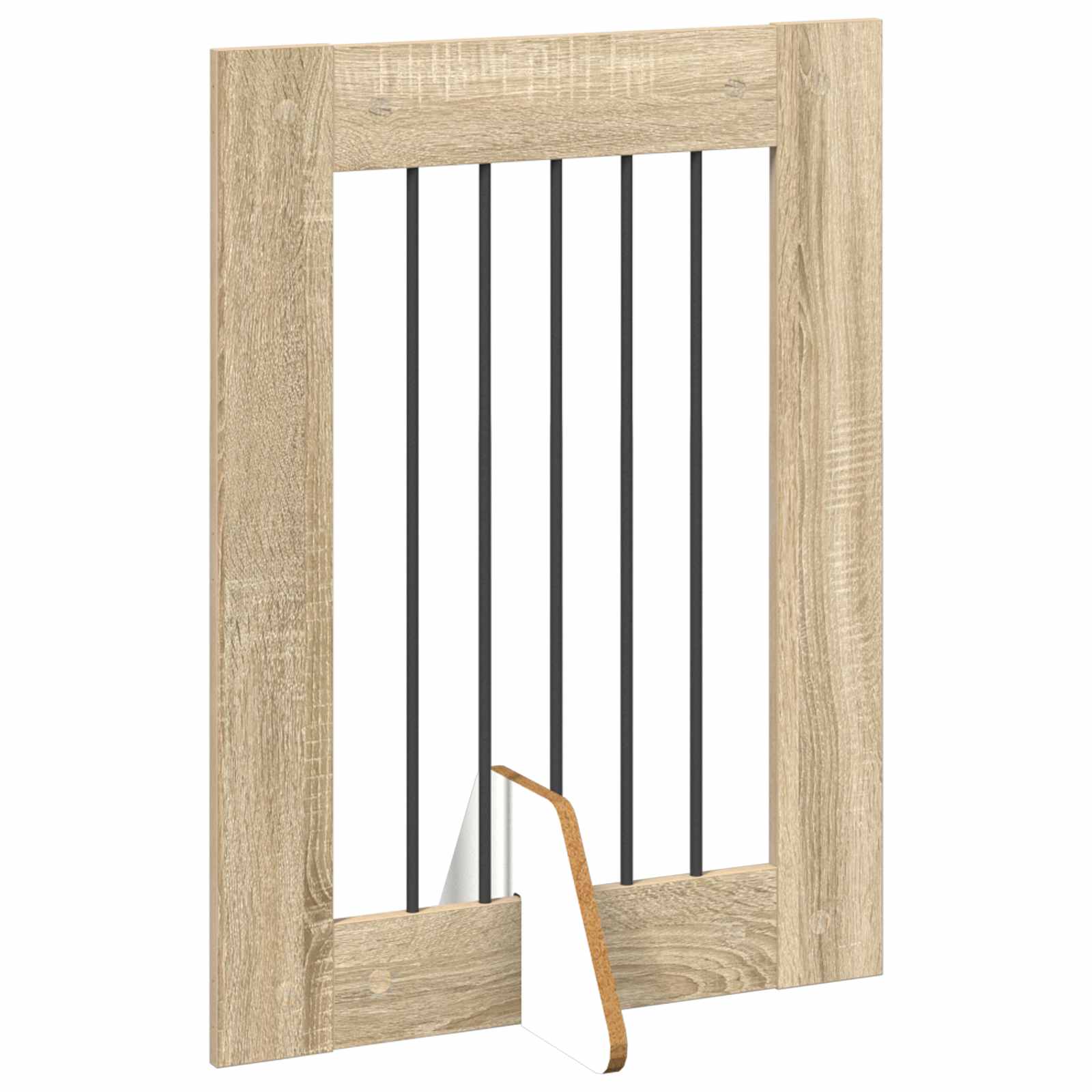 Cancello per cani con supporti 4 pcs Rovere Sonoma 60 x 80 cm | homemem39