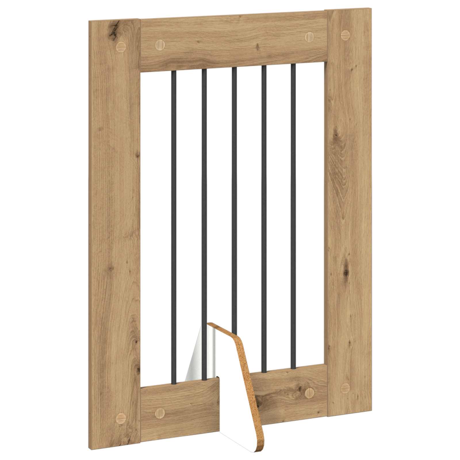 Cancello per cani con supporti 6 pcs Rovere Artigianale | homemem39