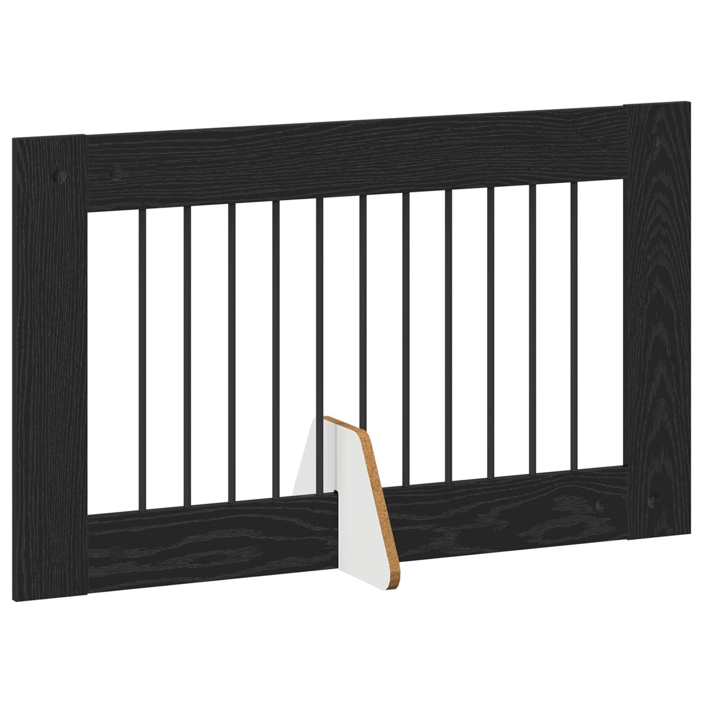 Cancello per cani con supporti 2 pcs Rovere Nero 100 x 60 cm | homemem39