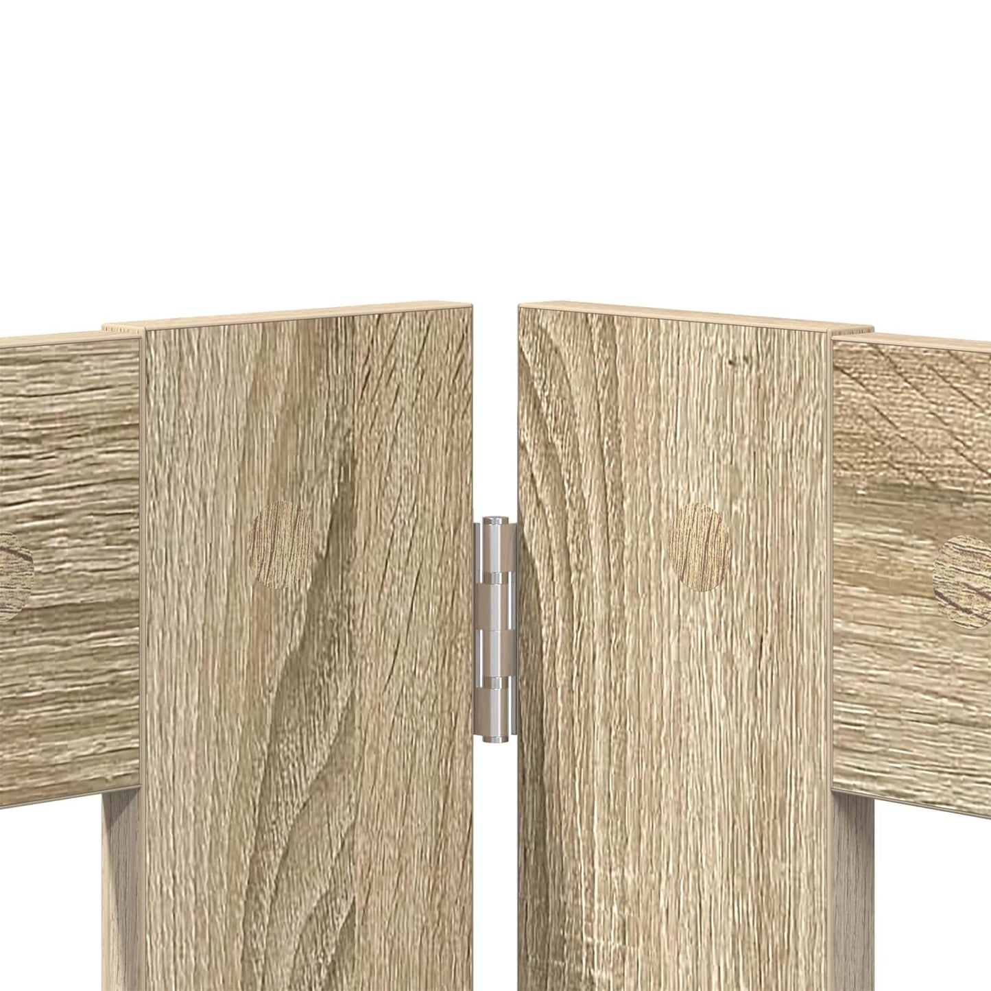 Cancello per cani con supporti 2 pcs Rovere Sonoma 100 x 60 cm | homemem39