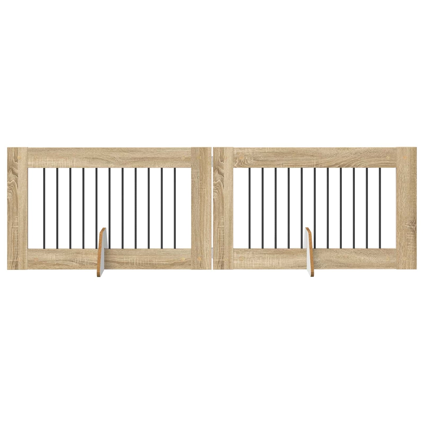 Cancello per cani con supporti 2 pcs Rovere Sonoma 100 x 60 cm | homemem39