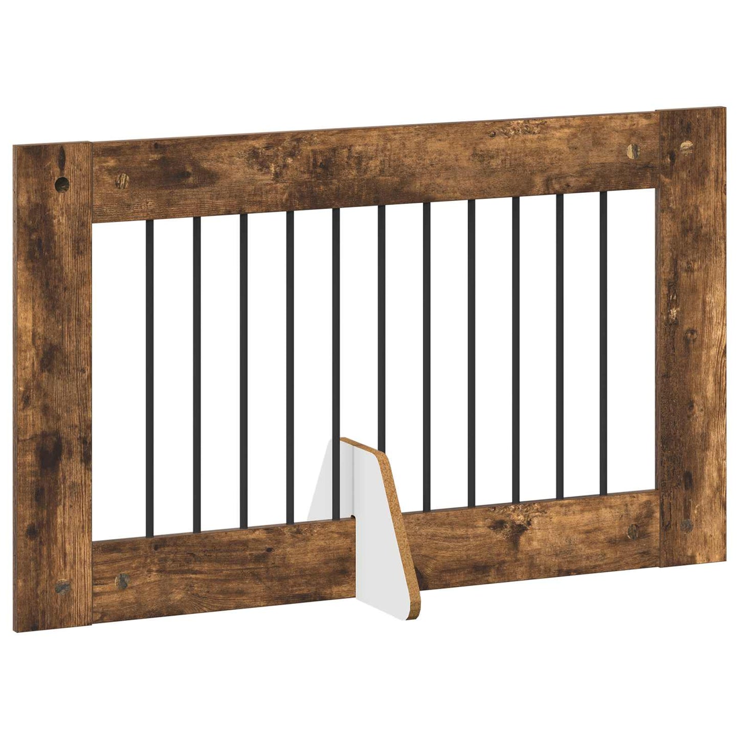Cancello per cani con supporti 2 pcs Rovere Fumo 100 x 60 cm | homemem39