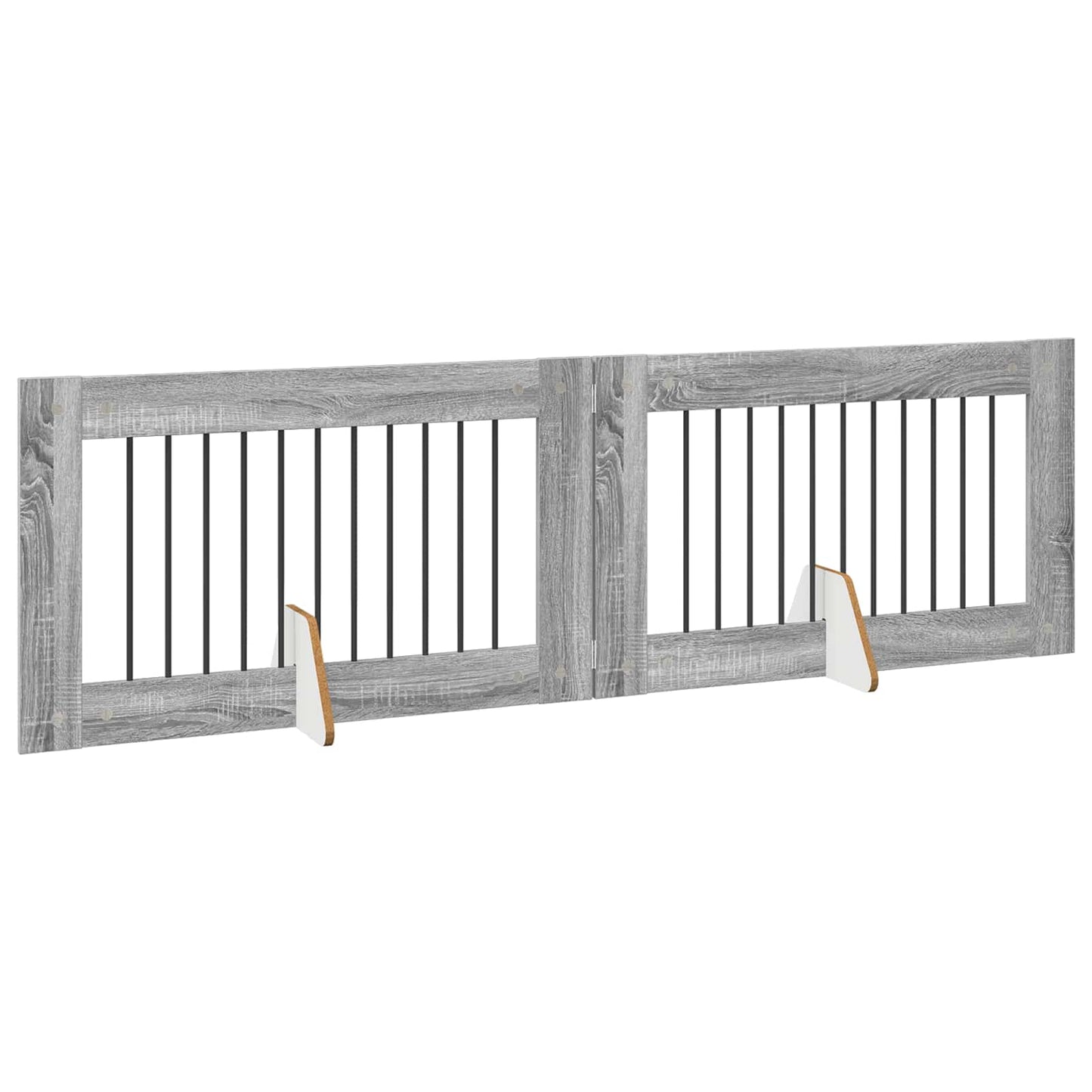 Cancello per cani con supporti 2 pcs Grigio Sonoma 100 x 60 cm | homemem39