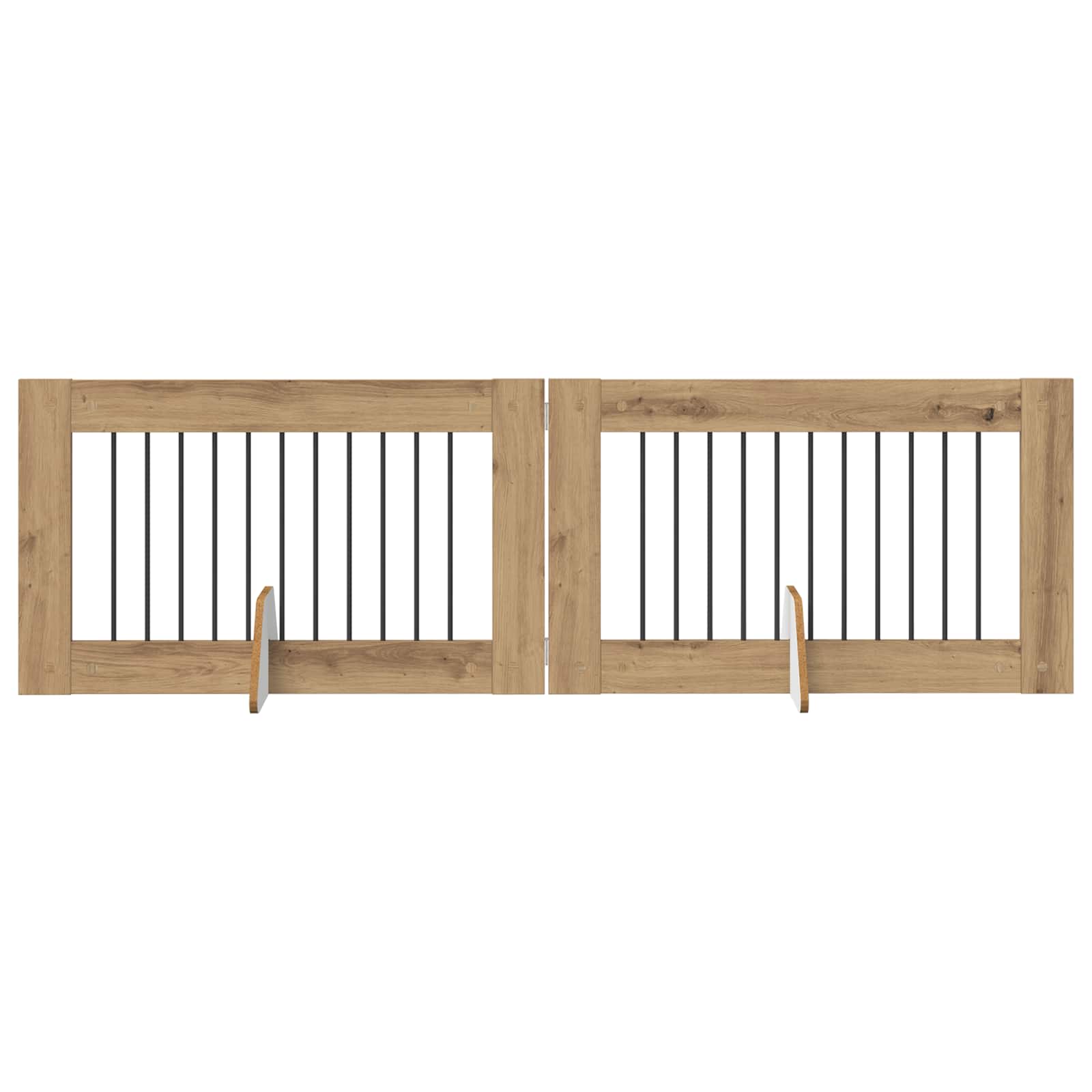Cancello per cani con supporti 2 pcs Rovere Artigianale | homemem39