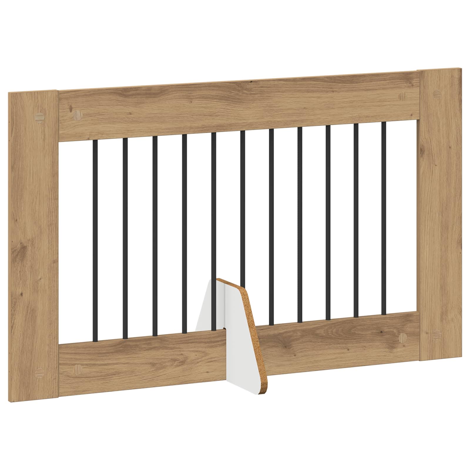Cancello per cani con supporti 2 pcs Rovere Artigianale | homemem39