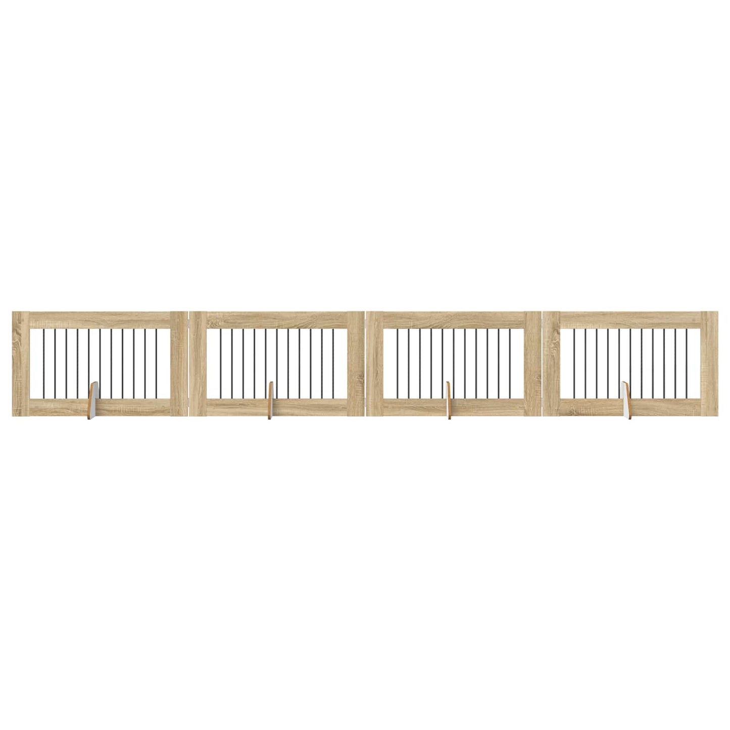 Cancello per cani con supporti 4 pcs Rovere Sonoma 100 x 60 cm | homemem39