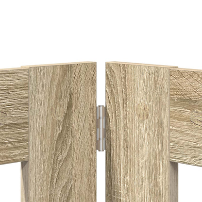 Cancello per cani con supporti 6 pcs Rovere Sonoma 100 x 60 cm | homemem39