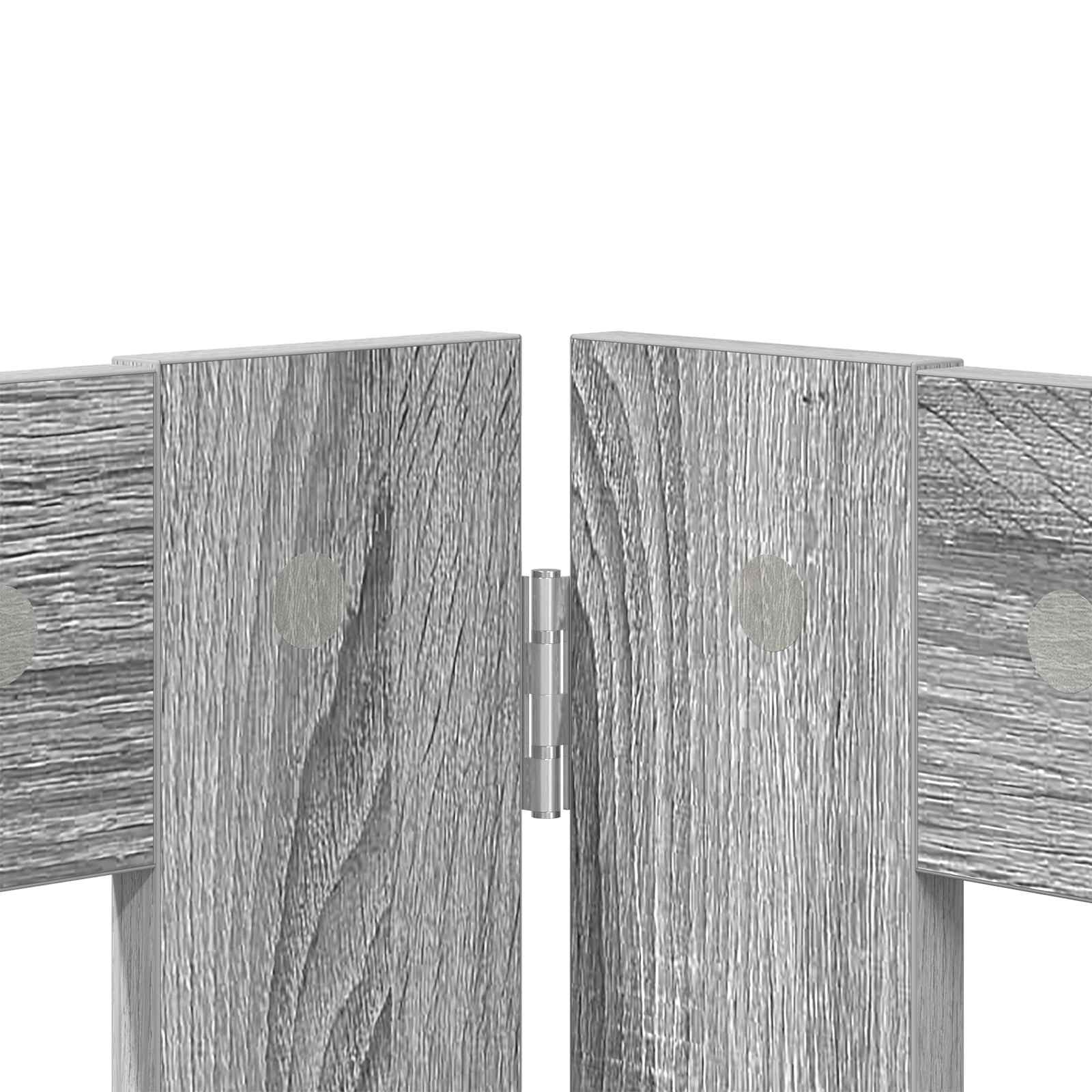 Cancello per cani con supporti 6 pcs Grigio Sonoma 100 x 60 cm | homemem39
