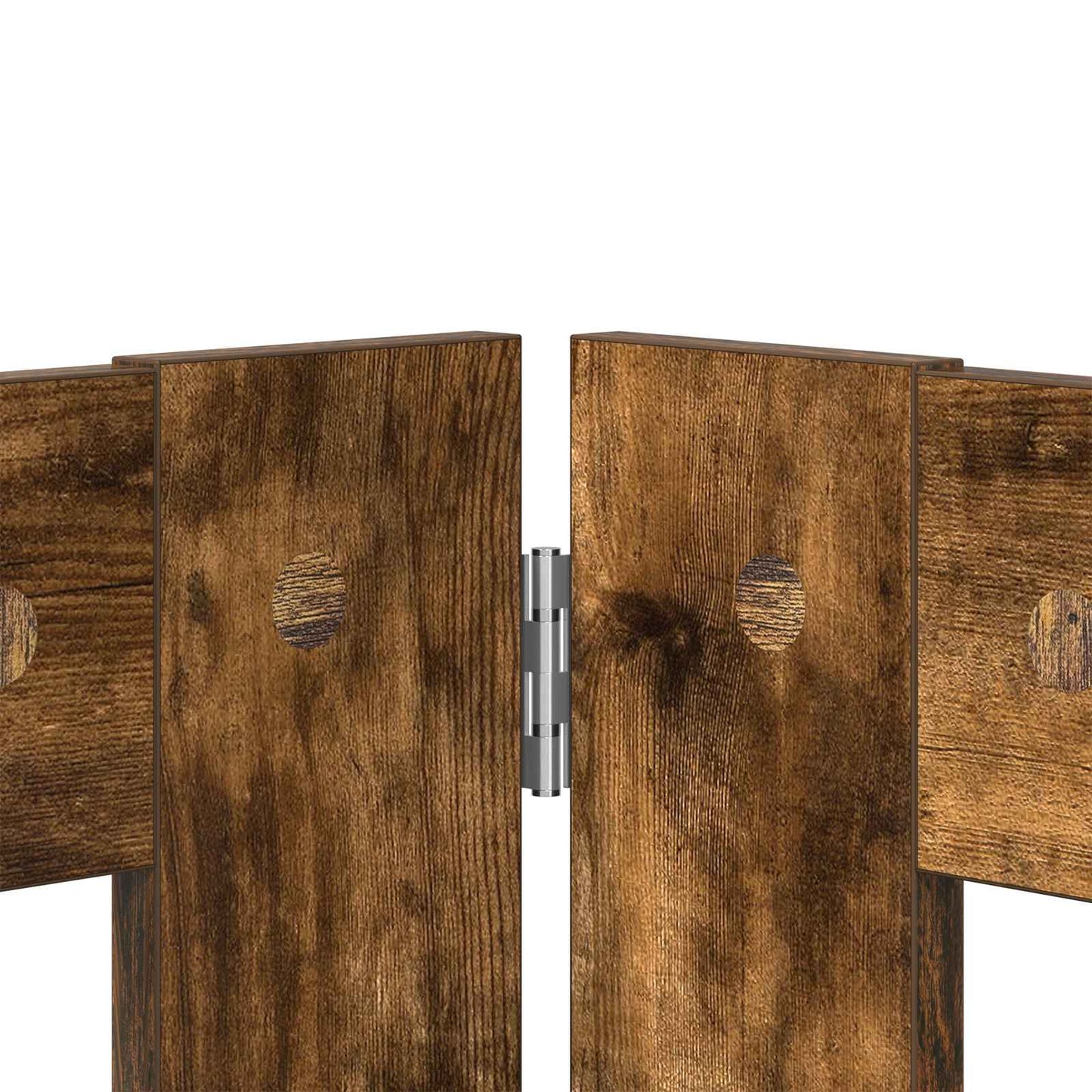 Cancello per cani con supporti 2 pcs Rovere Fumo 80 x 60 cm | homemem39