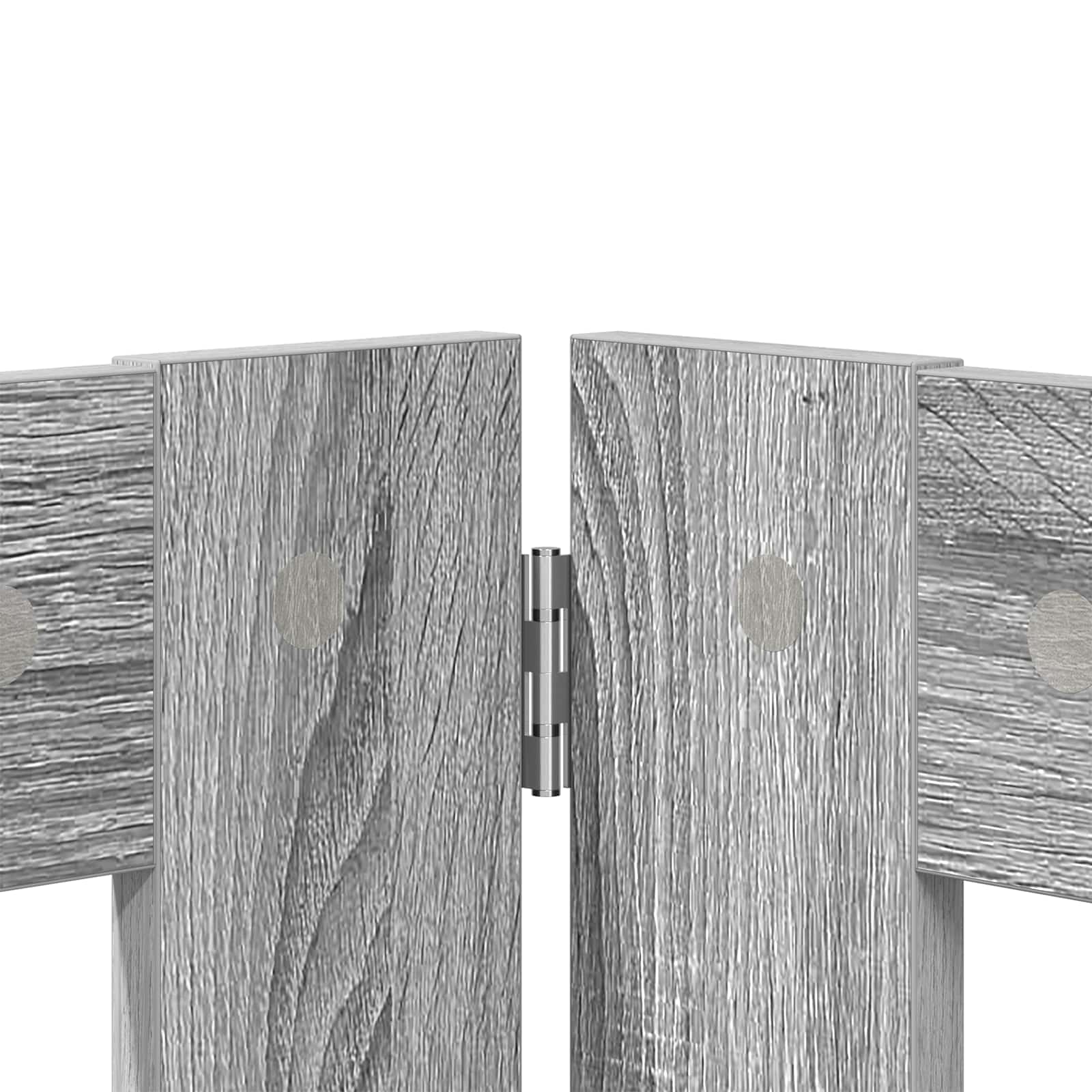Cancello per cani con supporti 2 pcs Grigio Sonoma 80 x 60 cm | homemem39