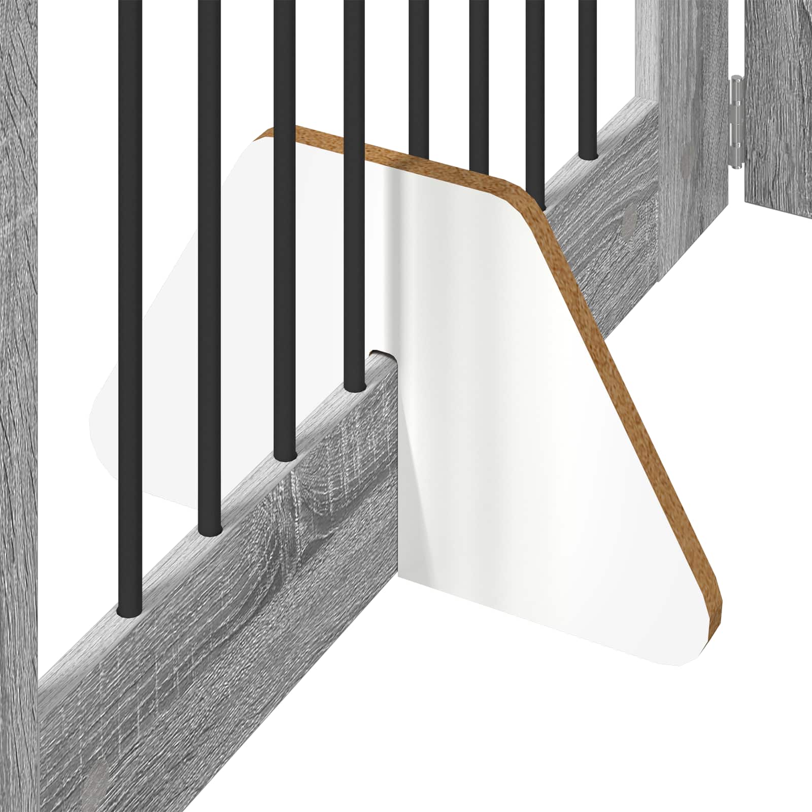 Cancello per cani con supporti 2 pcs Grigio Sonoma 80 x 60 cm | homemem39