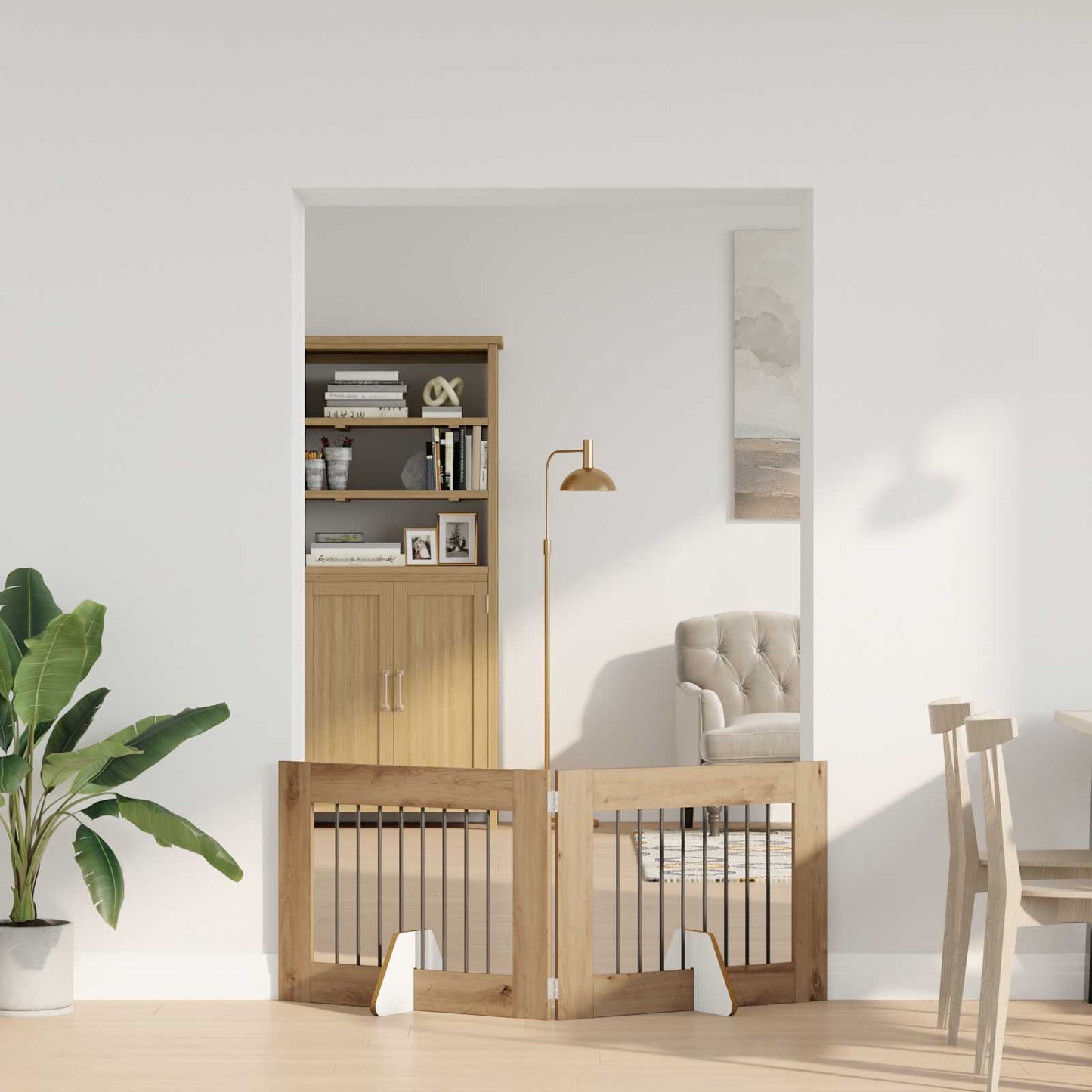 Cancello per cani con supporti 2 pcs Rovere Artigianale | homemem39