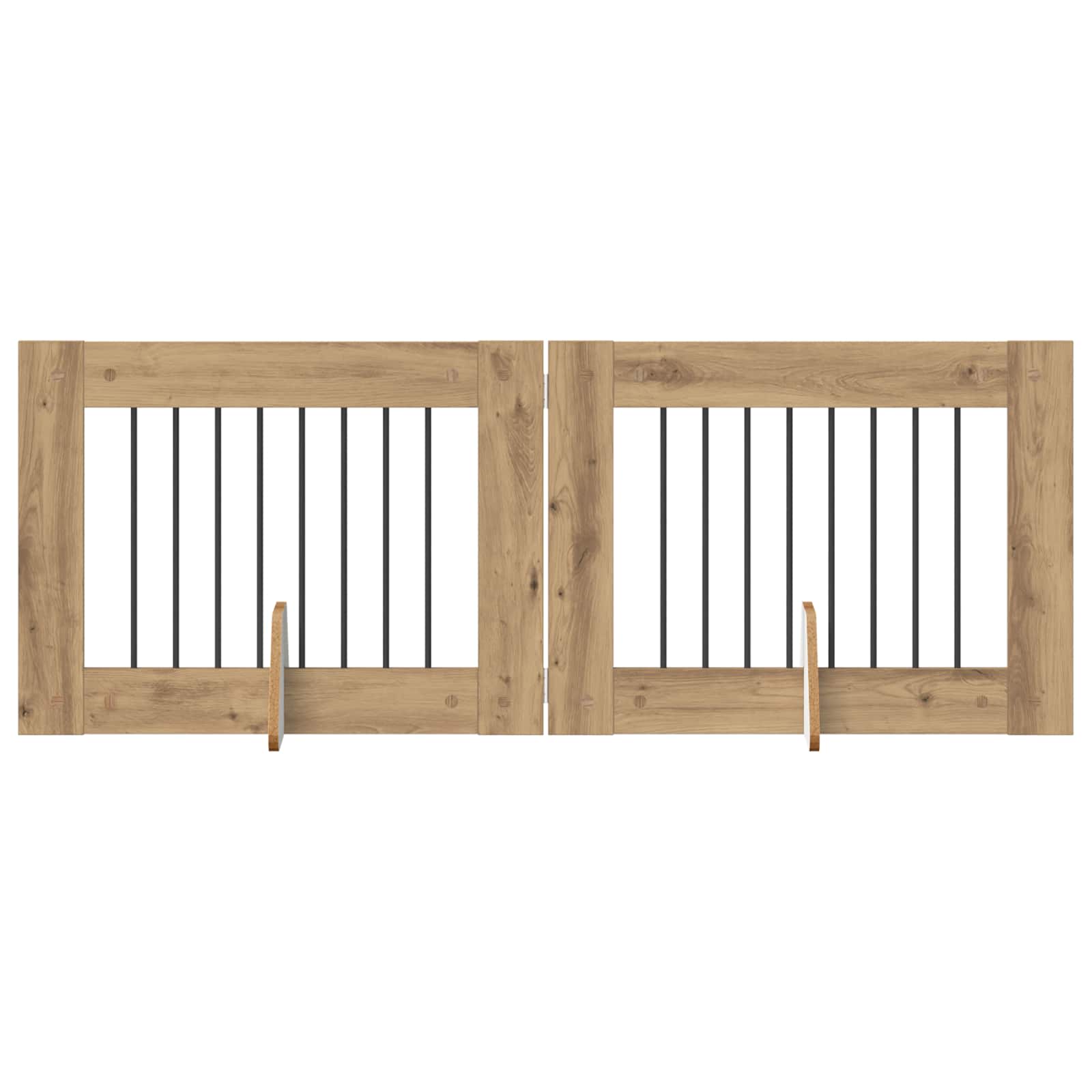 Cancello per cani con supporti 2 pcs Rovere Artigianale | homemem39