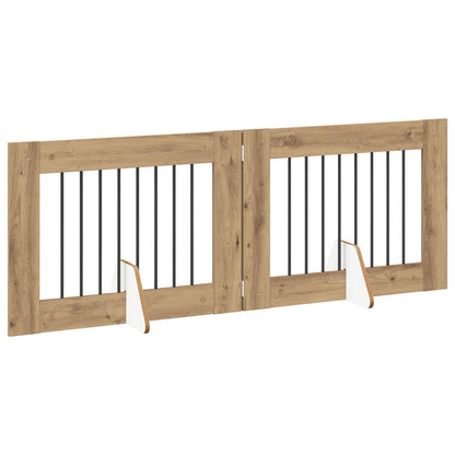 Cancello per cani con supporti 2 pcs Rovere Artigianale | homemem39