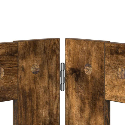 Cancello per cani con supporti 4 pcs Rovere Fumo 80 x 60 cm | homemem39
