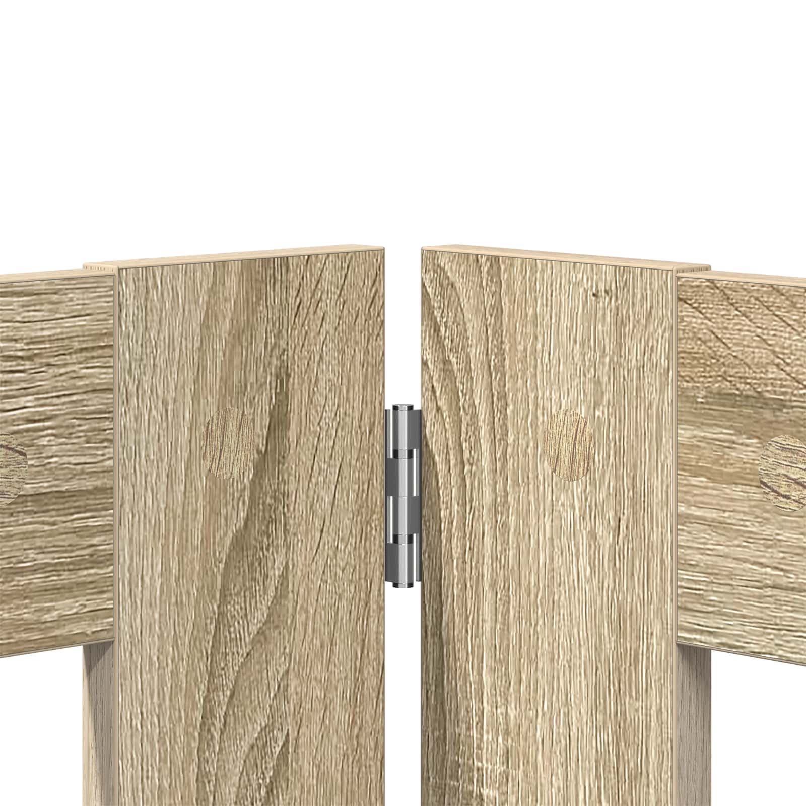 Cancello per cani con supporti 6 pcs Rovere Sonoma 80 x 60 cm | homemem39