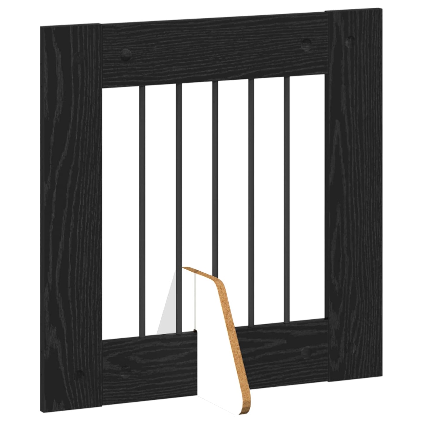 Cancello per cani con supporti 2 pcs Rovere Nero 60 x 60 cm | homemem39
