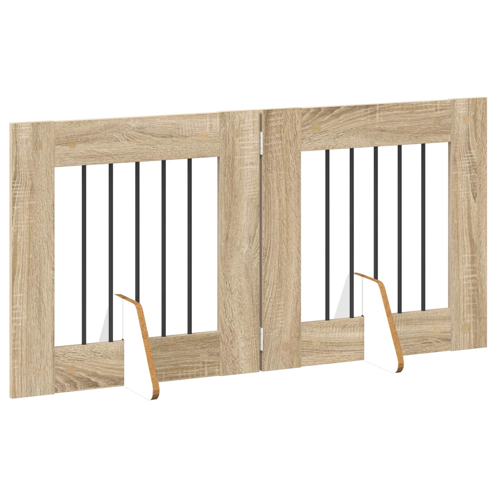 Cancello per cani con supporti 2 pcs Rovere Sonoma 60 x 60 cm | homemem39