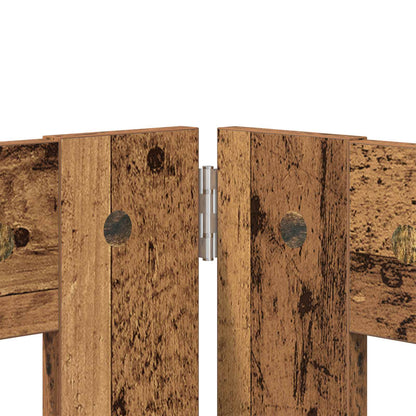 Cancello per cani con supporti 2 pcs Legno antico 60 x 60 cm | homemem39