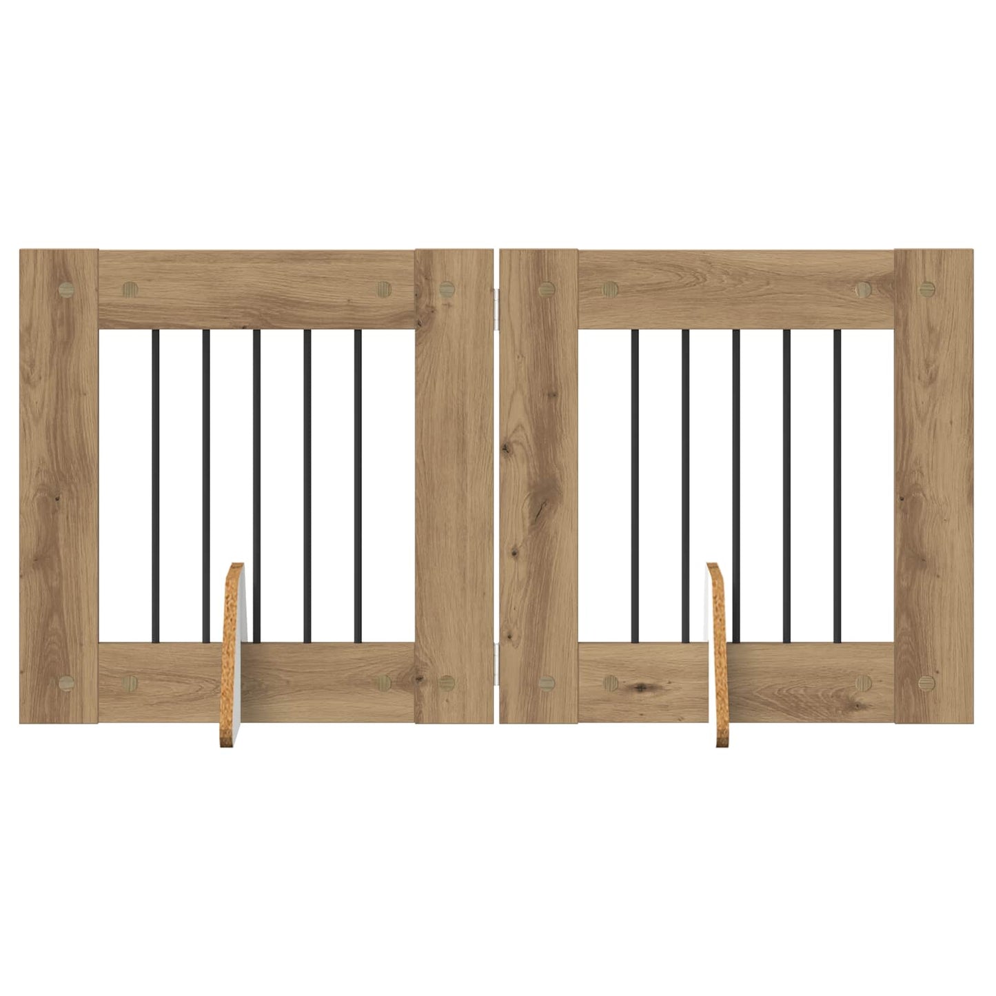 Cancello per cani con supporti 2 pcs Rovere Artigianale