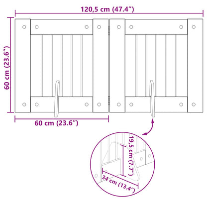 Cancello per cani con supporti 2 pcs Rovere Artigianale | homemem39