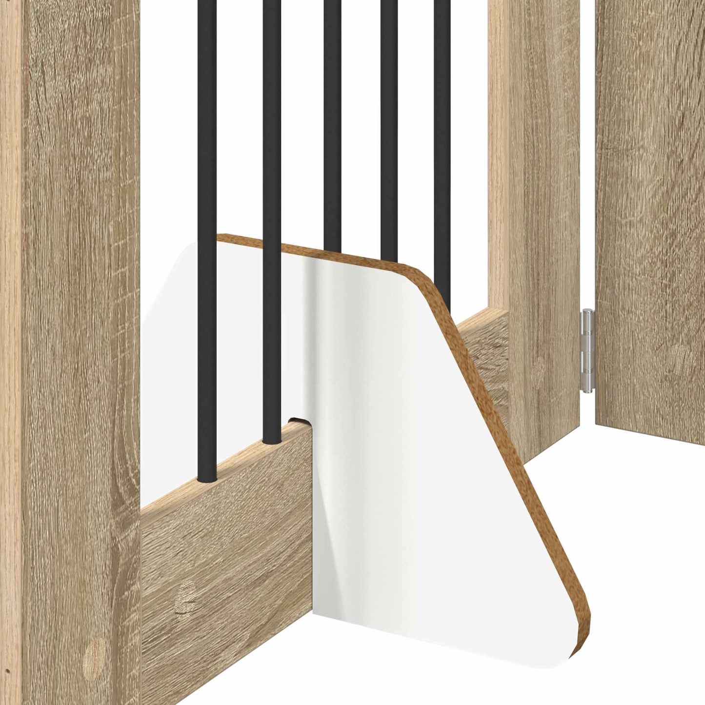 Cancello per cani con supporti 4 pcs Rovere Sonoma 60 x 60 cm | homemem39