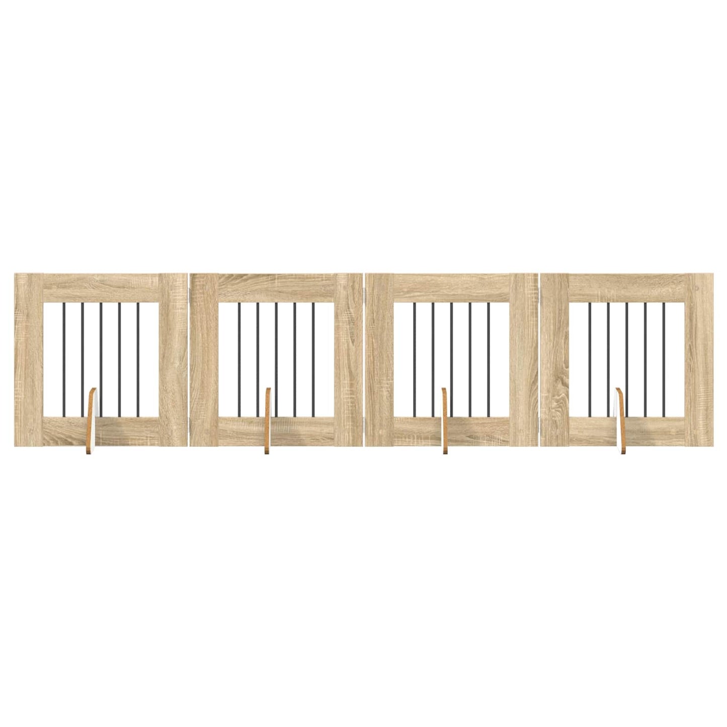 Cancello per cani con supporti 4 pcs Rovere Sonoma 60 x 60 cm | homemem39