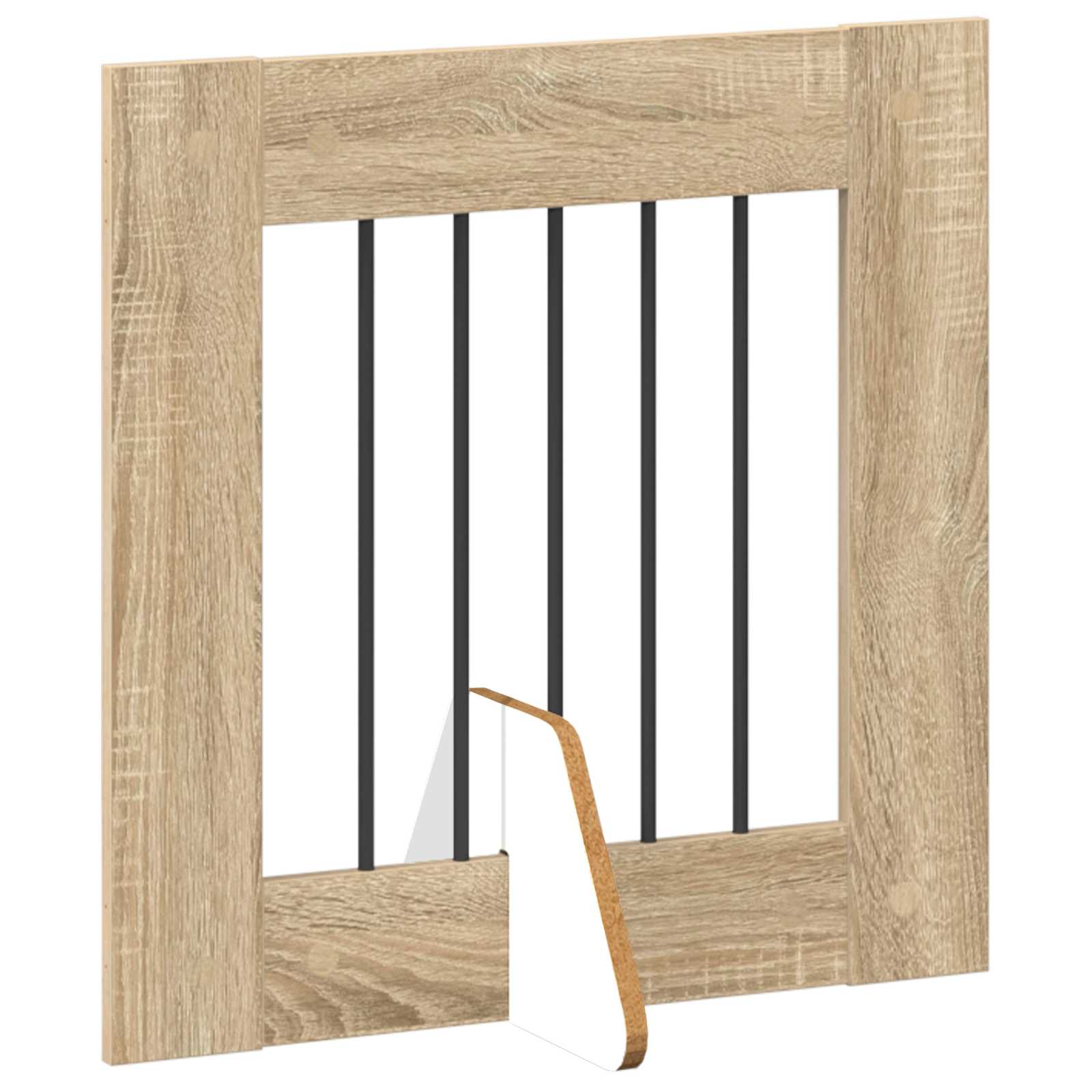 Cancello per cani con supporti 4 pcs Rovere Sonoma 60 x 60 cm | homemem39