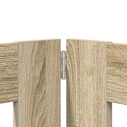Cancello per cani con supporti 8 pcs Rovere Sonoma 60 x 60 cm | homemem39