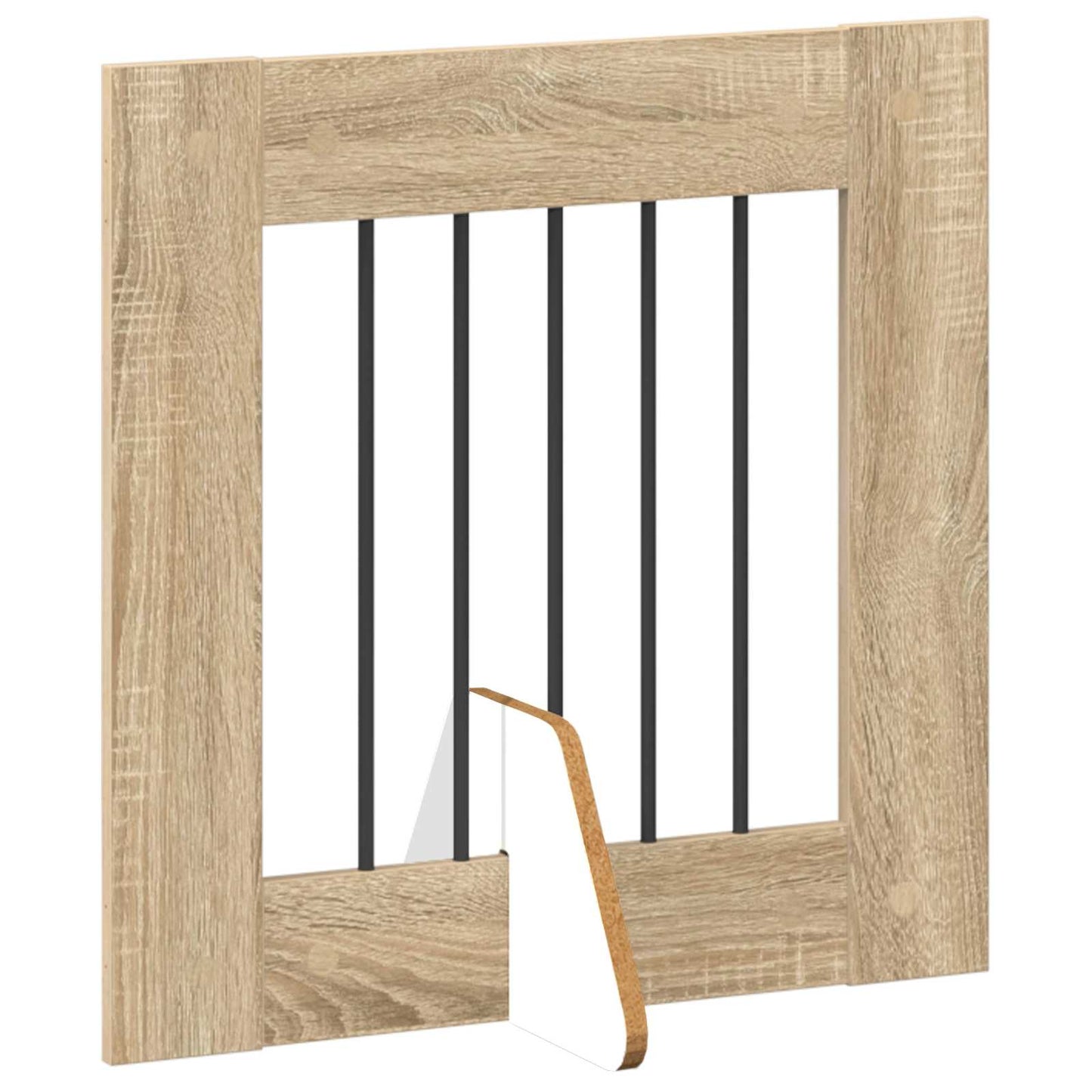Cancello per cani con supporti 8 pcs Rovere Sonoma 60 x 60 cm | homemem39