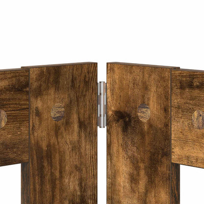 Cancello per cani con supporti 8 pcs Rovere Fumo 60 x 60 cm | homemem39