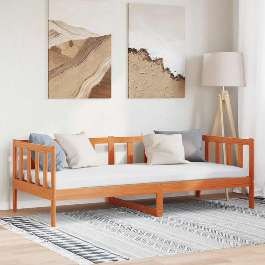 Struttura del letto Marrone cerato 90 x 190 cm Pino massello | homemem39