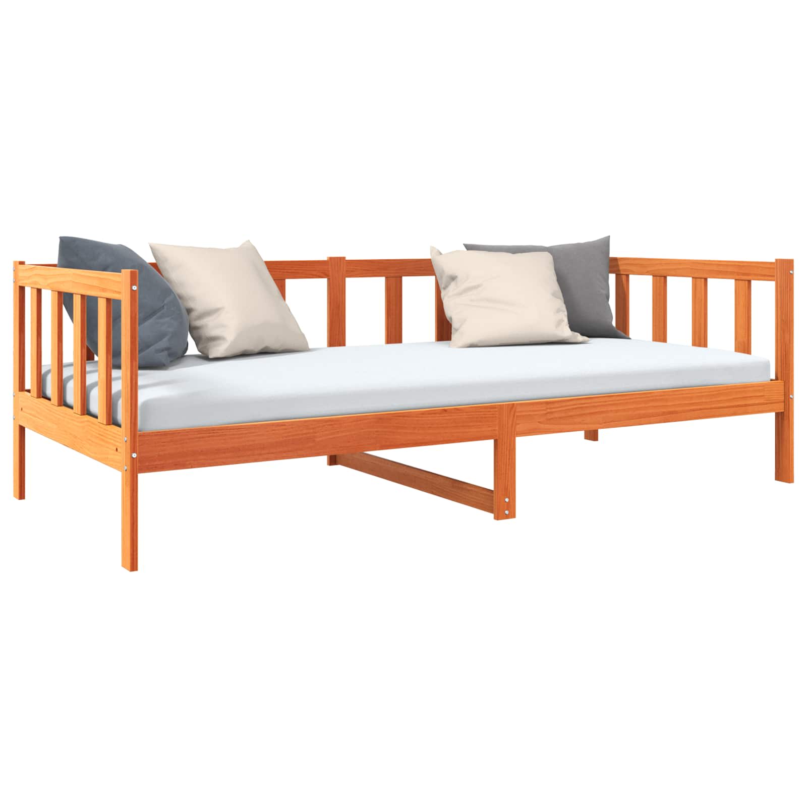 Struttura del letto Marrone cerato 90 x 190 cm Pino massello | homemem39