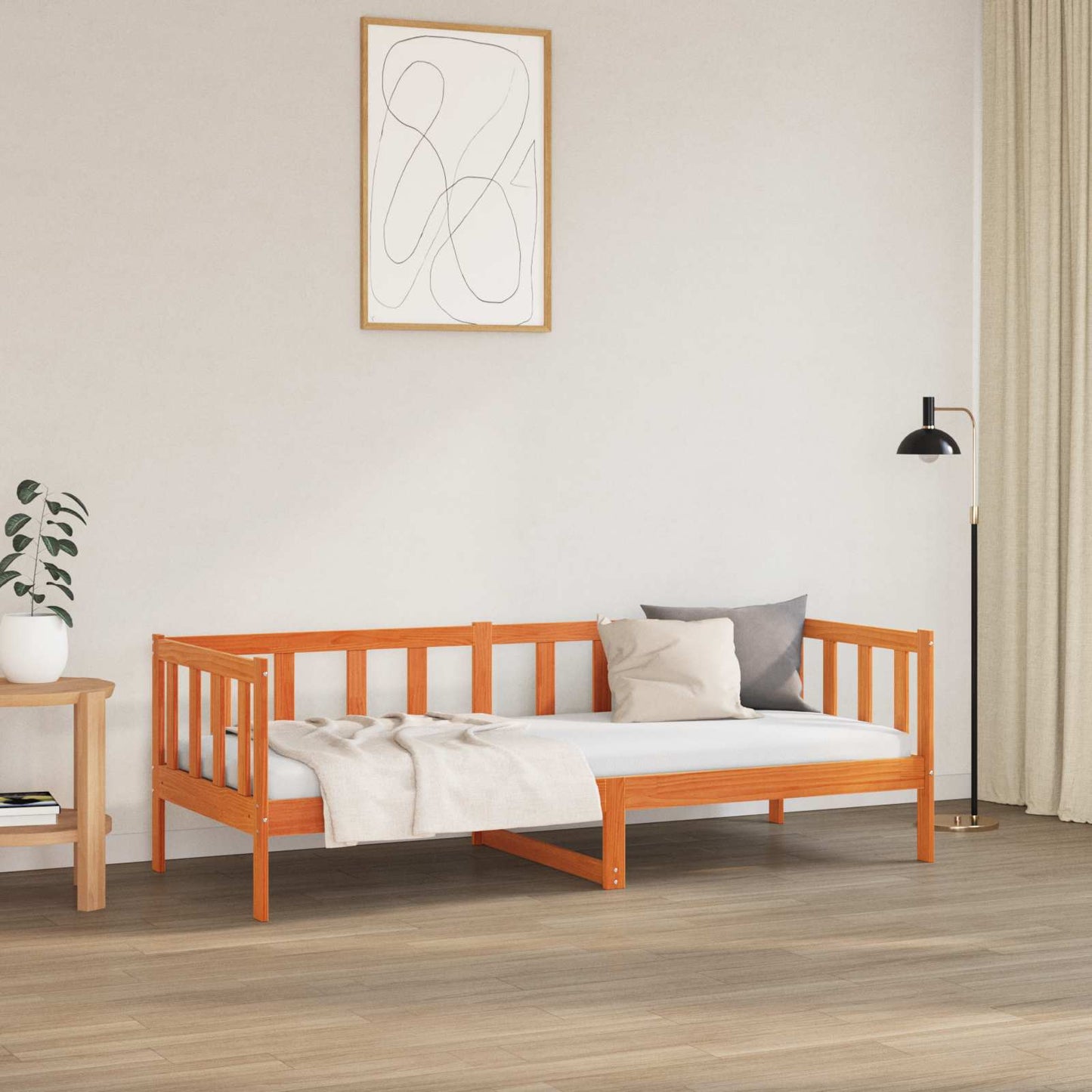 Struttura del letto Marrone cerato 90 x 190 cm Pino massello | homemem39