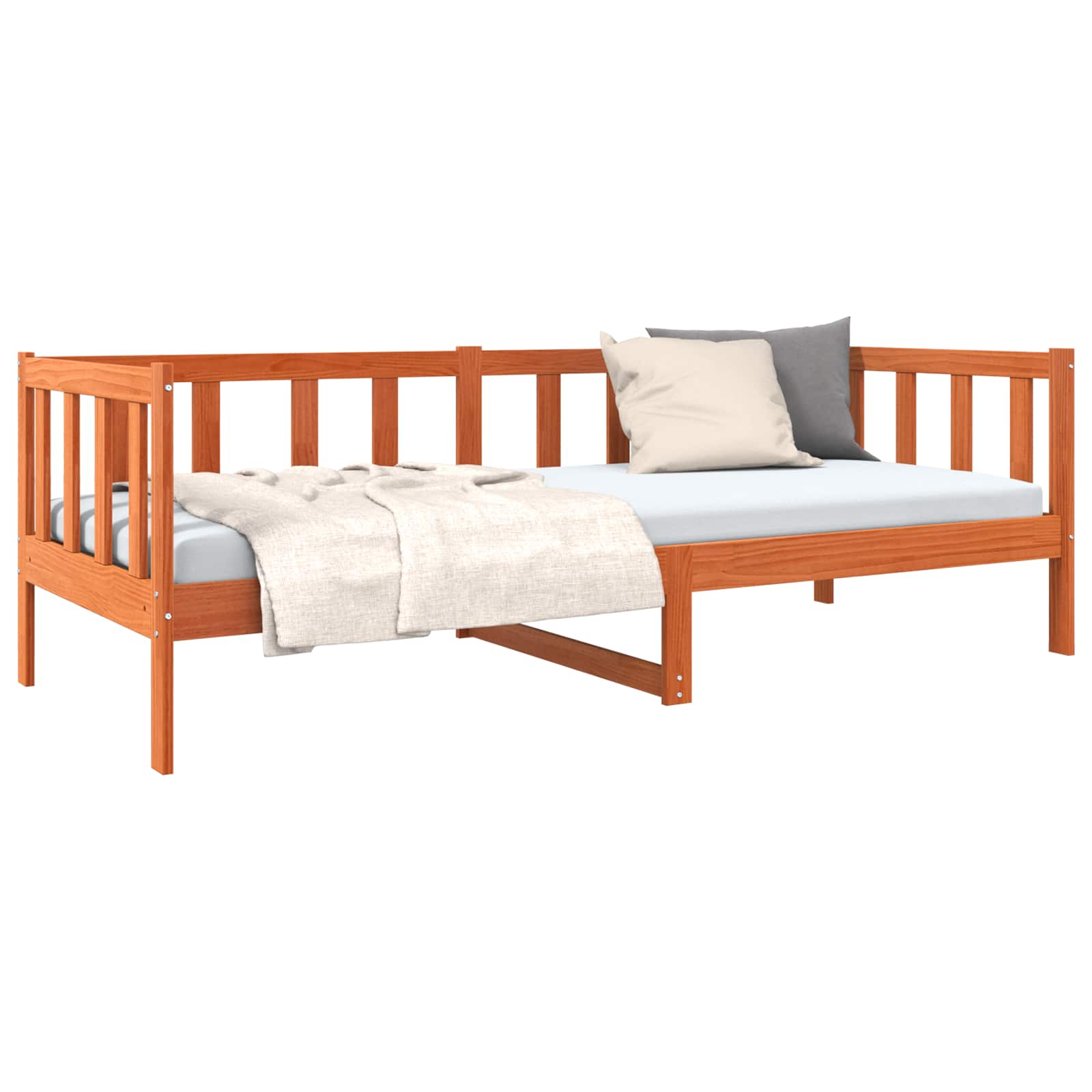 Struttura del letto Marrone cerato 90 x 190 cm Pino massello | homemem39