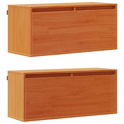 Armadietto a muro 2 pcs Marrone cerato 80 x 30 x 35 cm | homemem39