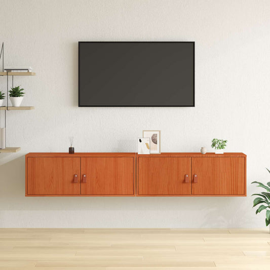 Armadietto a muro 2 pcs Marrone cerato 80 x 30 x 30 cm | homemem39
