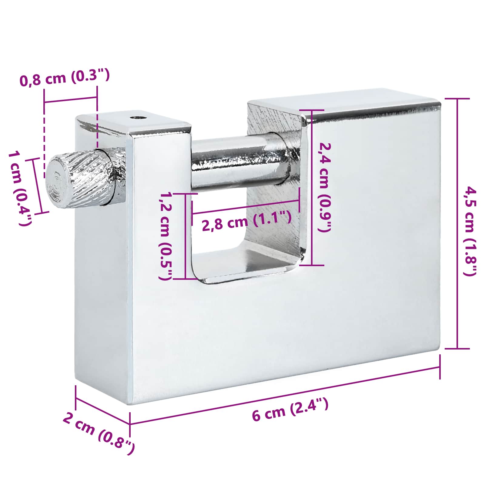 Lucchetto 12 pcs Argento Acciaio | homemem39