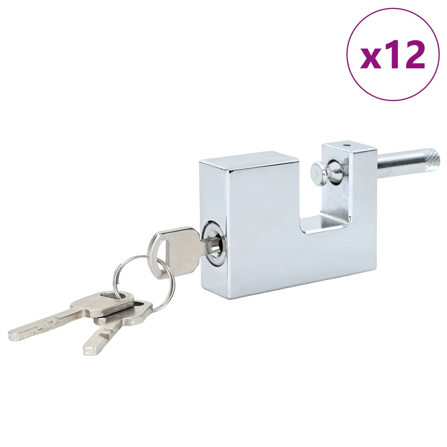 Lucchetto 12 pcs Argento Acciaio | homemem39