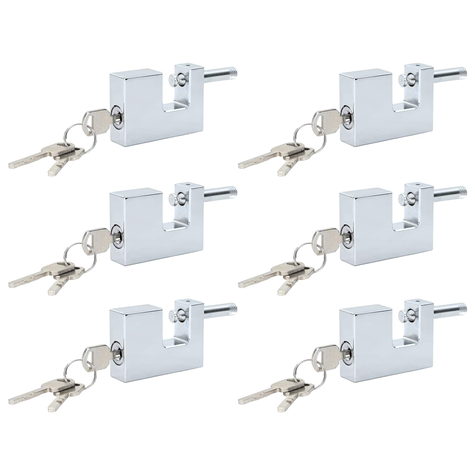 Lucchetto 6 pcs Argento Acciaio | homemem39