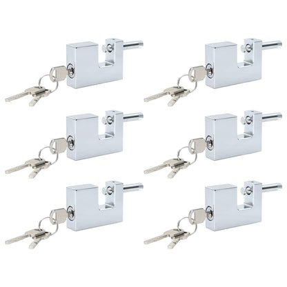 Lucchetto 6 pcs Argento Acciaio | homemem39
