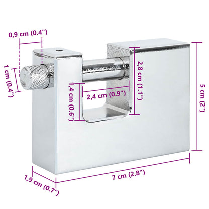 Lucchetto 6 pcs Argento Acciaio | homemem39